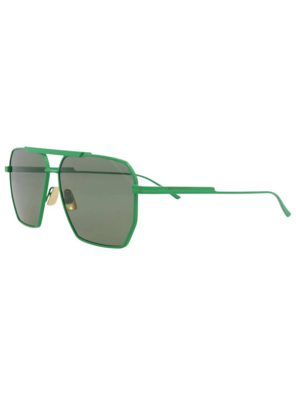 New Bottega Veneta Women's Sunglasses Aviator Metal Frame Mens Green Green Green